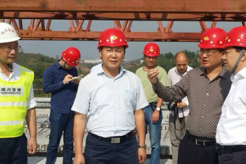 廣安市市長羅增斌調(diào)研公司達渝高速鄰水南互通工程項目建設(shè)